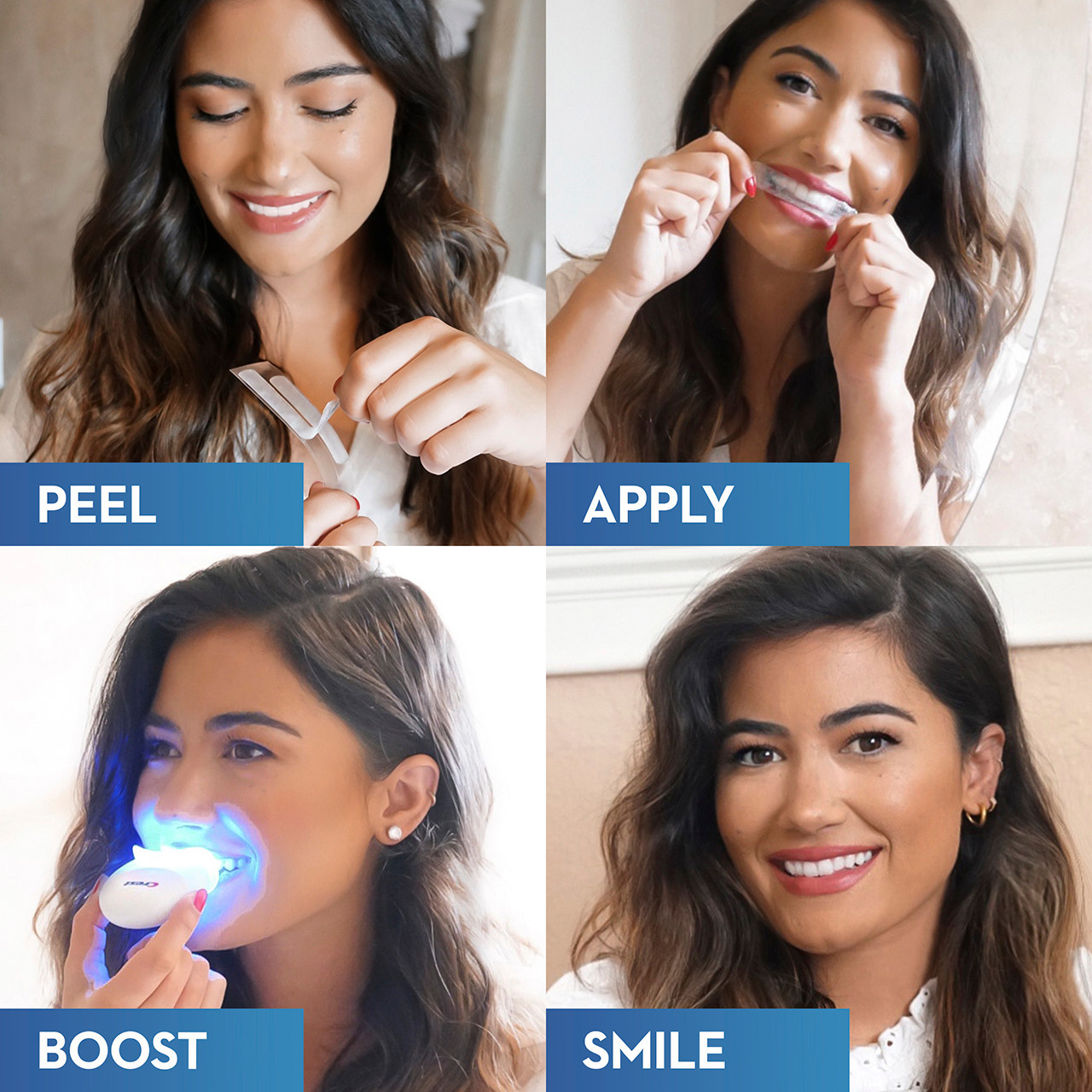 Accessori Oral-B Crest 3DWhitestrips Dental Whitening Kit 1 Hour Express + LED Corallo | IT_OB39369