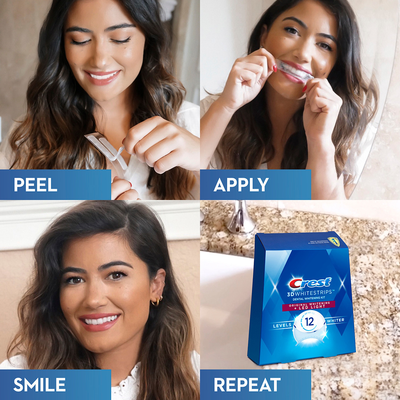 Accessori Oral-B Crest 3DWhitestrips Original Plus LED Corallo | IT_OB13785