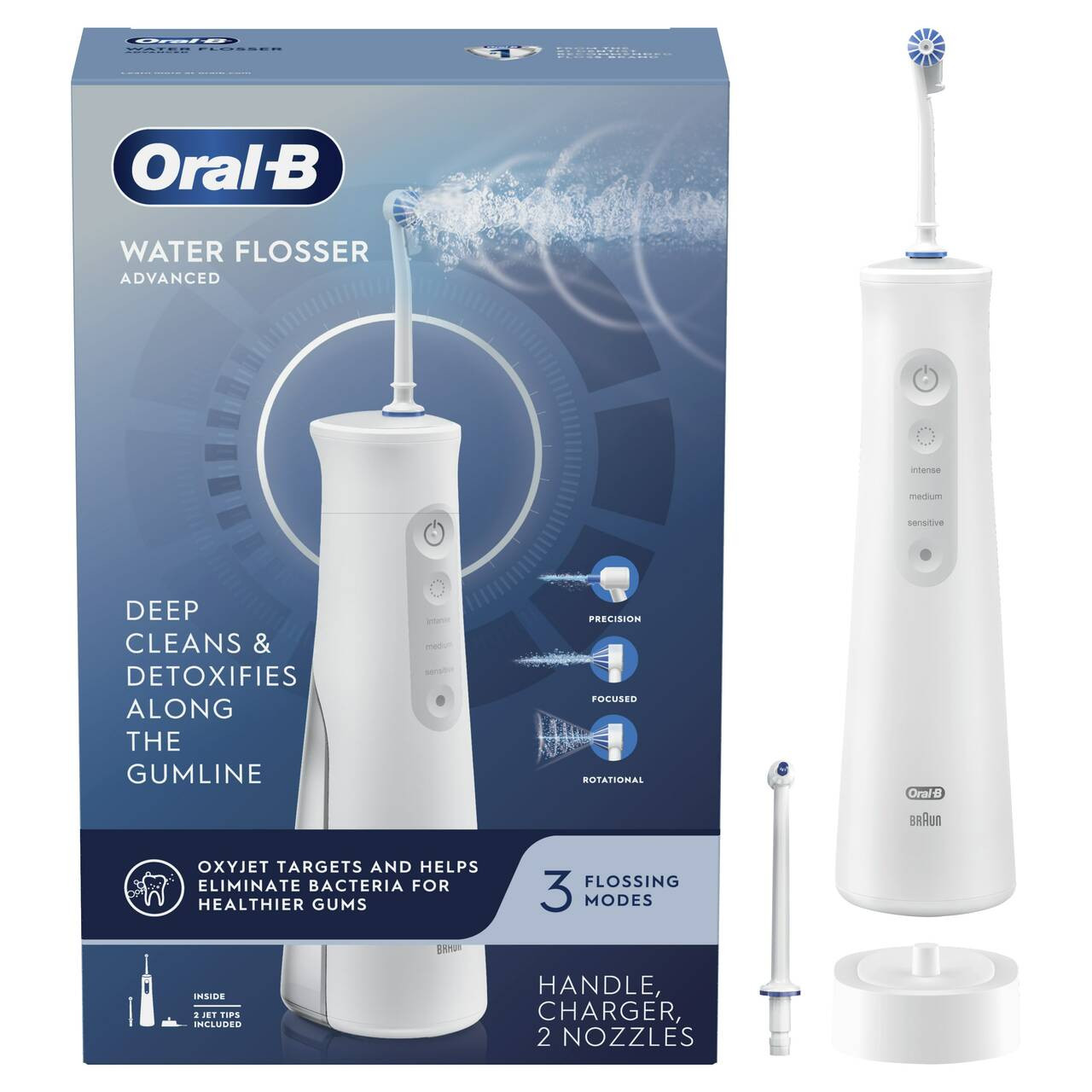 Accessori Oral-B Water Flosser Advanced, Portable Oral Irrigator Handle Bianche | IT_OB61159