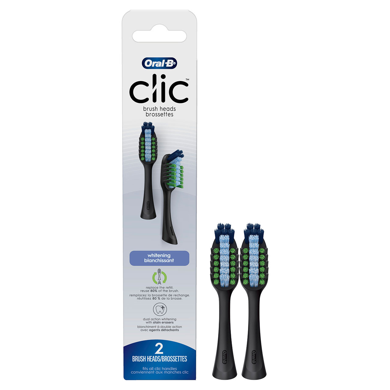 Altre Testine Oral-B Clic Toothbrush Whitening Nere | IT_OB77325