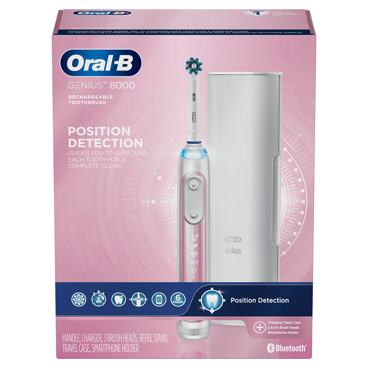 Serie Genius Oral-B Genius 8000 Rechargeable Rosa | IT_OB74314