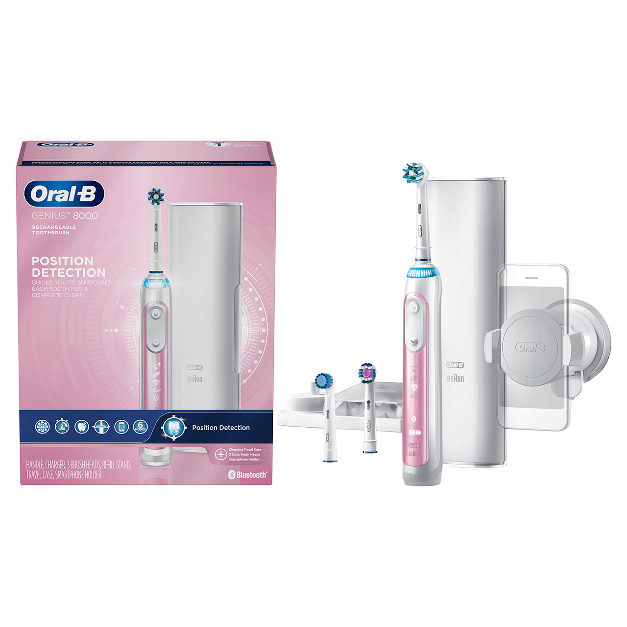 Serie Genius Oral-B Genius 8000 Rechargeable Rosa | IT_OB74314